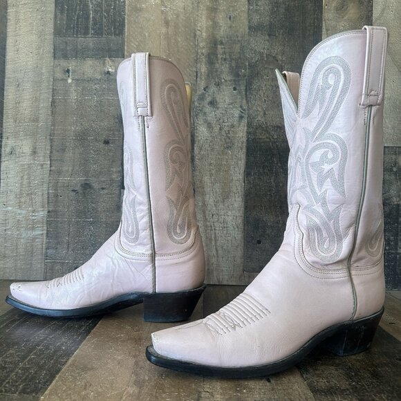 Lucchese N4531 Pink 1883 Western Cowboy Boots Womens 8 B - Picture 12 of 12